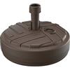 Prosperplast Base ombrello rotondo in polietilene con design a righe 39 x 39 x 13 cm nel colore del cioccolato