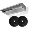 Cappa aspirante faber 152 lg a60 sottopensile grigia da 60 cm 225 m³/h con 2 filtri carbone.