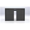 Giardini di Maggio Parete laterale a pannelli scorrevoli per pergole giardini di maggio sliding blind in alluminio antracite lato 4 m