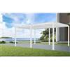 Giardini di Maggio Pergola bioclimatica giardini di maggio solanum twin in alluminio bianco 600x300x240 cm