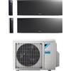 CLIMATIZZATORE CONDIZIONATORE DAIKIN BLUEVOLUTION DUAL SPLIT EMURA FTXJ25A+FTXJ25A/2MXM40A-9 R32 - 9000+9000 BTU - WI-FI INCLUSO - in diversi colori B
