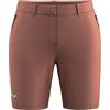 Salewa Puez Talvena Dst W - pantaloni corti trekking - donna, Black/Red/Red
