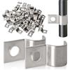 Rylae 40 Pezzi Fascette Metalliche, Fascetta Stringitubo per Cavi e Tub, Morsetto per Tubi, Morsetti per Tubi a Foro Singolo, Collari per Tubi in Acciaio Inox, Morsetti per Tub, per cavi di diametro 10 mm