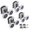 YUANQIAN 4 Set Rulli Per Porta Box Doccia con doppia porta scorrevole, Rotelle Diametro e' 25 mm per Vetro 4-6 mm (4 Set-25mm)