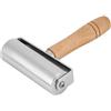 Pssopp Rullo di Pressione in Pelle, Rullo Metallico con Manico in Legno per Bordi, 100mm