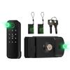 AloveH Serratura Smart da Esterno Impermeabile, Nero | IP66, Impronta Digitale e Tessera su Entrambi i Lati, 5-in-1 con WiFi, Per Cancelli da Giardino