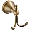 LSDZHK Gancio per accappatoio antico, in ottone massiccio, doppio gancio, stile vintage, per porta del bagno, accessori da cucina