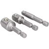 HERCHR Adattatore a Bussola, 3 Pezzi Impact Socket Adapter Presa di Corrente di Alimentazione Adattatore Hex Drive a 1/4 , 3/8 e 1/2 Prese per Trapano Potenza Set per Driver di Impatto