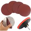 Keyohome Welcomefee Kit di 12 dischi abrasivi da 12,5 cm per trapano smerigliatrice e utensili rotanti con platorello e albero