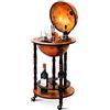 COSTWAY Mappamondo Bar, Legno, Marrone, ca. 45x45x88cm(LxBxH)
