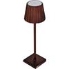 King Collection Lampada da Tavolo K-Ligth in Alluminio, Luce Bianca Calda antiriflesso Regolabile, Misure h38x10x10 Ruggine
