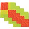 (07) SET 4 BANDIERINE CALCIO D'ANGOLO PER PALO Ø 30 MM 45X45 CM A SCACCHI