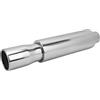 Generic Tubo di Scarico in Acciaio Inossidabile Ingresso da 2 Pollici Uscita da 3,5 Pollici, Universale per Auto, Silenziatore Rotondo a Camera Singola