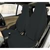 Rebeca Shop® Coprisedili Anteriori compatibili per Smart fortwo, prima, seconda e terza serie, W450 W451 W453, Set di 2 foderine (Grigio, Senza Logo)