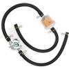 equlup Filtro rubinetto serbatoio carburante, filtro rubinetto serbatoio carburante in linea rubinetto interruttore valvola di intercettazione morsetti filtro olio carburante benzina per 50cc 70cc 90cc 110cc