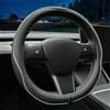 LKWLIKEI - Coprivolante in nappa, ultra sottile, per Tesla Model 3/Y, design antiscivolo, accessorio per modificare gli interni dell'auto