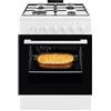 Electrolux LKK620010W - Cucina a gas, n° 4 fuochi, con forno elettrico, 60x60 cm, Bianco
