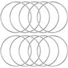 LINYIJOY 10 anelli in metallo per fai da te, 15 cm, in argento e metallo, da appendere, per fai da te, per matrimoni, floristiche (argento)
