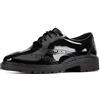 Clarks LoxhamBrogueY Childrens Black Pat, 4