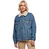 Urban Classics Ladies Oversized Sherpa Denim Jacket Giacca, clearblue Washed, M da Donna