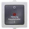 Kopp 565356002 - Interruttore principale riscaldamento Nautic, illuminato, sopra intonaco, adatto ad ambiente umido
