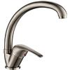ambrosiana SEI1406SAT Rubinetto miscelatore lavello cucina/lavanderia con canna alta Ambrosiana serie Sei in ottone color acciaio satinato con areatore a risparmio idrico, cromo satinato