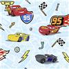 Komar Disney - Carta da parati in tessuto non tessuto, motivo: Cars Lets Race, 1 rotolo, dimensioni: 10,05 x 0,53 m, per cameretta dei bambini, Lightning, auto, auto da corsa, multicolore