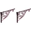 Khtumeware Staffe decorative ornamentali per mensole, 30,5 cm, grandi staffe da parete per scaffali, confezione da 2 staffe in metallo vintage in rame anticato resistenti, staffa da parete Victoria.