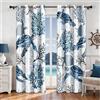 weesire Tende nautiche costiere decorative spiaggia oceano tartaruga mare corallo 50% blocco della luce mare oscuramento tenda con occhielli per villa soggiorno camera da letto blu navy e bianco 2 pannelli