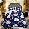 QOOMO Set di biancheria da letto per bambini con motivo baseball 3D, set di biancheria da letto per bambini, 3 pezzi, con 2 federe, alternativa al piumino, morbido e leggero, per tutte le stagioni