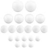 Mnixy Palline di polistirolo miste, in set da 20 pezzi, disponibili in 4 misure: 2 x 6 cm; 4 x 5 cm; 6 x 4 cm; 8 x 3 cm