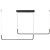 V-TAC VT-7770 lampadario led a sospensione 24W- design moderno barre sottili doppia U colore nero luce 4000k L:1525mm - sku 6941