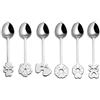 Guzzini - Love, Set di 6 Cucchiaini in Acciaio Inox - Acciaio/Argento, 16x16x2 cm - 26841863