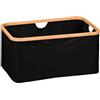 Kesper | Cesto portaoggetti, materiale: bambù, poliestere, dimensioni: 54 x 37 x 26 cm, colore: nero, marrone | 19436