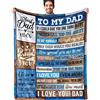 Ciuyxof Regalo di compleanno per papà da figlia, figlio, miglior papà di sempre, morbida coperta per biancheria da letto divano (150 x 150 cm)