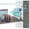 Metaltex Organizer Porta Rotoli da Cucina, Grigio Metallizzato, 12x14x15 cm