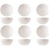 H&H Set 6 Coppette Alumina Essence in Porcellana Avorio Ø 16 cm - Eleganti e Resistenti - Ideali per Antipasti, Dessert o Frutta - Lavabili in Lavastoviglie e Utilizzabili in Microonde