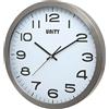 Unity Orologio da parete grande Unity, Manhattan Metallo, Argento, 40 cm