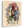 Komar Quadro con cornice per cameretta dei bambini, motivo: Avengers Strike Back, dimensioni: 40 x 40 cm
