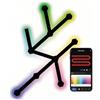 EMOS - Lampada da parete Smart RGBIC da gioco con app, 9+9 parti - Illuminazione modulare - 16+ milioni di colori, sincronizzazione musicale, controllo vocale - Luce ambiente WiFi da 2,4 GHz - Cavo da