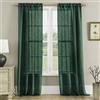 SHINELAND Tende trasparenti verde smeraldo, lunghe 213 cm, per soggiorno, con tasca per asta, in finto lino, testurizzate, neutre, scure, tende per finestre, lunghezza 213 cm, set di 2 pannelli, verde scuro