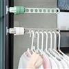 Chchmu Confezione da 2 stendibiancheria portatile da viaggio, per hotel, casa, rotante, a clip, da parete, barra appendiabiti per bagno, camera da letto, lavanderia, balcone, verde e grigio