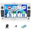 SIXWIN 4+64G Android 15 Autoradio per Opel Corsa d/Astra h/Zafira b/Meriva con Carplay/Android Auto/Mirrorlink, 7'' Touchscreen Schermo con WiFi GPS Bluetooth 5.0 FM/RDS EQ Telecamera(Argento)