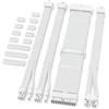 Sirlyr - Kit di prolunga per cavi PSU, per cavi PC con guaina bianco brillante, 1 ATX a 24 pin, 1 EPS a 8 pin, 2 PCI-E a 8 pin, pin placcati oro, per alimentatore GPU con pettini preinstallati, 4 kit