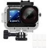 YHTSPORT Custodia impermeabile per DJI Osmo Action 6, 60 M/196 FT Subacquea Custodia Subacquea, Montaggio Rapido Morsetto + 6 Inserti Antiappannamento per Osmo Action 6