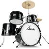 XDrum Junior Pro Batteria per Bambini Black - adatta da 5 a 9 anni - Drumset con accessori completi - incl. scuola - Nero