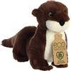 Aurora, 35016, Eco Nation - Lontra di fiume, 34 cm, peluche ecologico, marrone