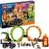 LEGO City Stuntz Arena delle Acrobazie, Monster Truck, Moto Giocattolo Carica e Vai con Minifigure, Giochi per Bambini e Bambine, Idee Regalo 60339