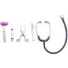 Cldaisy 5Pcs Mini Stetoscopio Strumenti per la Cura Della Casa Delle Bambole Kit Da Giardino In Miniatura, Ospedale Accessori Set per la Decorazione Della Casa Della Casa Delle Bambole In Miniatura