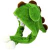 HSYWSH Cappello Orecchie che si Muovono Dinosauro Cappello Cappelli di Peluche Animale Peluche Cappello Divertenti Regalo per Adulti e Bambini per Festa, Cosplay e Carnevale (verde)